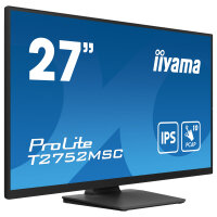 68,6cm/27" (1920x1080) iiyama ProLite T2752MSC-B1 16:9 FHD IPS Touch 5ms 60Hz HDMI DP USB Speaker Black