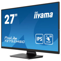 68,6cm/27" (1920x1080) iiyama ProLite T2752MSC-B1 16:9 FHD IPS Touch 5ms 60Hz HDMI DP USB Speaker Black