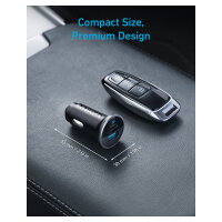 Anker Innovations Anker 323 - Auto-Netzteil - 52.5 Watt - 3 A - IQ 3.0, Fast Charge - 2 Ausgabeanschlussstellen (USB, 24 pin USB-C)
