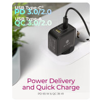 3-Port IcyBox 65W GaN mit PD 3.0
