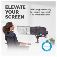 Fellowes Platinum Monitorarm dreifach inkl. 2x USB-A Port...