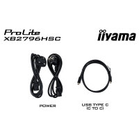 68,6cm/27" (1920x1080) iiyama ProLite XB2796HSC-B1 16:9 IPS 3ms 144Hz HDMI USB-C USB VESA Speaker Black