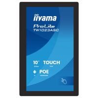 25,5cm/10,1" (1280x800) iiyama ProLite TW1023ASC-B3P 16:10 IPS 25ms 60Hz HDMI USB LAN PoE Webcam Mic Speaker Black