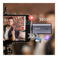 500GB ADATA SC750 (schwarz/titan, USB-C 3.2 Gen 2 (10 Gbit/s))