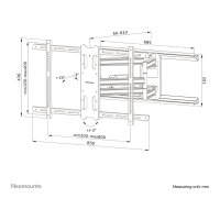 Neomounts WL40S-850BL18 bewegliche Wandhalterung für 43-86" Bildschirme - Schwarz