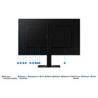 68cm/27" (2560x1440) Samsung LS27D600UAUXEN 16:9 WQHD IPS 5ms 100Hz DP HDMI USB-C Pivot KVM Black