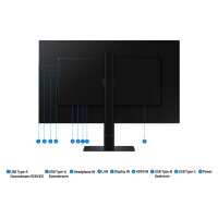 68cm/27" (3840x2160) Samsung LS27D800UAUXEN 16:9 4K UHD IPS 5ms 60Hz DP HDMI USB-C Pivot KVM Black