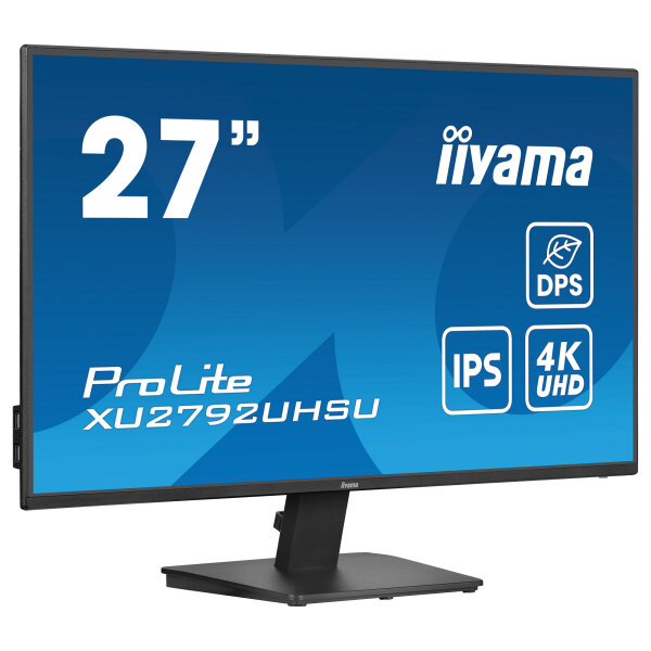 68,5cm/27" (3840x2160) Iiyama ProLite XU2792UHSU-B6 16:9 4K UHD IPS 4ms 60Hz HDMI DP USB Speaker Black