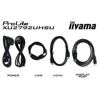 68,5cm/27" (3840x2160) Iiyama ProLite XU2792UHSU-B6 16:9 4K UHD IPS 4ms 60Hz HDMI DP USB Speaker Black