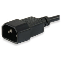 Equip Kaltgeräteverl.-Kabel IEC C14 -> IEC C13 St/Bu 3m sw