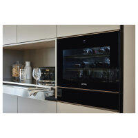 SMEG Toaster 2-Schlitz kompakt 50s Style TSF01BLEU, Schwarz, Hochglanz