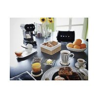 SMEG Toaster 2-Schlitz kompakt 50s Style TSF01BLEU, Schwarz, Hochglanz