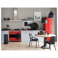 SMEG Toaster 2-Schlitz kompakt 50s Style TSF01BLEU, Schwarz, Hochglanz