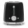 SMEG Toaster 2-Schlitz kompakt 50s Style TSF01BLEU, Schwarz, Hochglanz