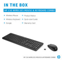 HP Tastatur+Maus 230 Kabellos Weiß Deutsch