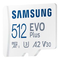 CARD 512GB Samsung EVO PLUS microsdxc UHS-I U3 inkl. SD Adapter