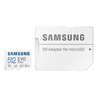CARD 512GB Samsung EVO PLUS microsdxc UHS-I U3 inkl. SD Adapter