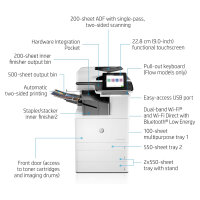 FL HP LaserJet Enterprise Flow MFP M776zs Farblaser-Multifunktionsdrucker 1750 Blatt USB 2.0 LAN Wi-Fi USB 2.0