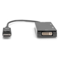 DIGITUS DisplayPortkonverterkabel DP->HDMI+DVI+VGA 0.2m