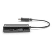DIGITUS DisplayPortkonverterkabel DP->HDMI+DVI+VGA 0.2m