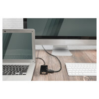 DIGITUS DisplayPortkonverterkabel DP->HDMI+DVI+VGA 0.2m