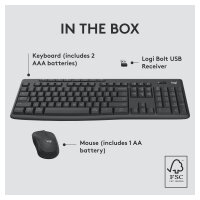 Logitech MK370 Advanced Wireless Combo Black QWERTZ DE