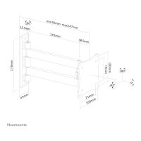 Wandhalterung mit zwei Drehpunkten für Flachbildschirme bis 27" (69 cm) 15KG FPMA-W820BLACK Neomounts