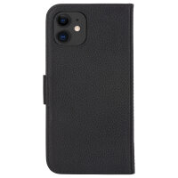 dbramante1928 New York - Flip-Hlle fr Mobiltelefon - 2-in-1 - Vollnarbenleder - Night Black - fr Apple iPhone 11, XR