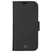 dbramante1928 New York - Flip-Hlle fr Mobiltelefon - 2-in-1 - Vollnarbenleder - Night Black - fr Apple iPhone 11, XR
