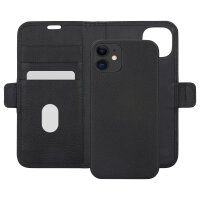 dbramante1928 New York - Flip-Hlle fr Mobiltelefon - 2-in-1 - Vollnarbenleder - Night Black - fr Apple iPhone 11, XR