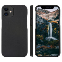 dbramante1928 New York - Flip-Hlle fr Mobiltelefon - 2-in-1 - Vollnarbenleder - Night Black - fr Apple iPhone 11, XR