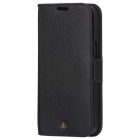 dbramante1928 New York - Flip-Hlle fr Mobiltelefon - 2-in-1 - Vollnarbenleder - Night Black - fr Apple iPhone 11, XR