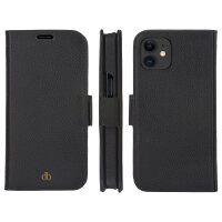 dbramante1928 New York - Flip-Hlle fr Mobiltelefon - 2-in-1 - Vollnarbenleder - Night Black - fr Apple iPhone 11, XR