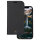 dbramante1928 New York - Flip-Hlle fr Mobiltelefon - 2-in-1 - Vollnarbenleder - Night Black - fr Apple iPhone 11, XR