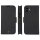 dbramante1928 New York - Flip-Hlle fr Mobiltelefon - 2-in-1 - Vollnarbenleder - Night Black - fr Apple iPhone 11, XR
