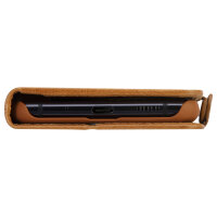 dbramante1928 Copenhagen Slim - Flip-Hlle fr Mobiltelefon - genarbtes Leder - Hellbraun - fr Samsung Galaxy A52