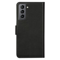 dbramante1928 Lynge - Flip-Hlle fr Mobiltelefon - genarbtes Leder - Schwarz - fr Samsung Galaxy S21+ 5G