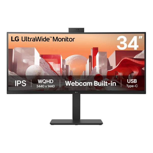 86,72cm/34" (3440x1440) LG 34BA85QE-B 21:9 WQHD IPS Curved 5ms 60Hz HDR10 HDMI DP USB-C Speaker