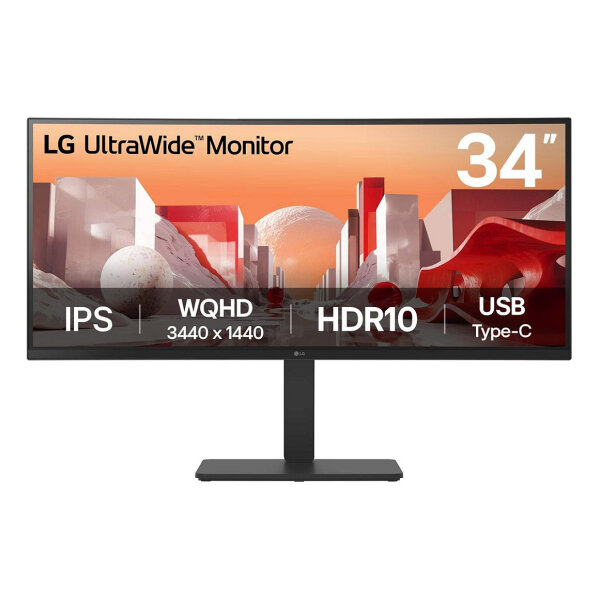 86,72cm/34" (3440x1440) LG 34BA75QE-B 21:9 WQHD IPS Curved 5ms 60Hz HDR10 HDMI DP USB-C Speaker