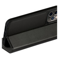 dbramante1928 - Flip-Hlle fr Mobiltelefon - recyceltes Kunstleder - Schwarz - fr Apple iPhone 13 Pro Max