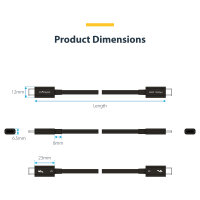 Thunderbolt-Kabel 80Gbps/120Gbps (5) 1m black