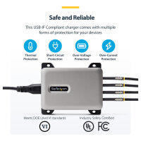 StarTech 4 Port USB C GaN Ladegerät 240W PD 3.1 Silber