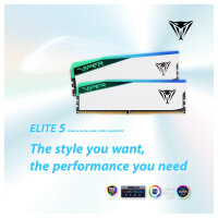 48 GB Patriot DIMM 6000 (2x 24 GB) Dual-Kit (wei, PVER548G60C42KW, Viper Elite 5 RGB, INTEL XMP, AMD EXPO)