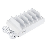 GoodConnections USB Desktop Schnellladestation 110W 10-Port 5xUSB-C/5xUSB-A QC3.0 Weiß