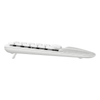 Logitech Wave Keys wireless ergonomic keyboard - OFFWHITE - (DE) - 2.4GHZ/BT - N/A - CENTRAL-419 - UNIVERSAL