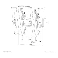 Wandhalterung. neigbar. für 24-55" Bildschirme 50KG WL35S-850BL12 Neomounts