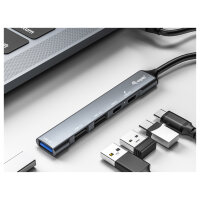 Equip Dock USB-C->1xUSB-C.1xUSB3.0.2xUSB2.0.100WPD 15cm si