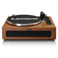 Lenco LS-430 Plattenspieler 4x Lautsprechern BT braun
