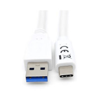 Equip Kabel USB-A 3.2 -> C St/St 2.00m 3A/20V ws