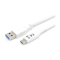 Equip Kabel USB-A 3.2 -> C St/St 2.00m 3A/20V ws